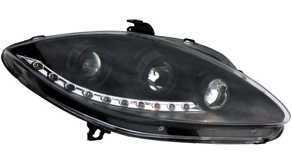 Set+de+phares+look-diurnes+sur+mesure+pour+Seat+Leon%2FAltea%2FToledo+2005-2009+-+Noir